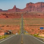 De bekende stop bij Forest Gump Point bij Monument Valley