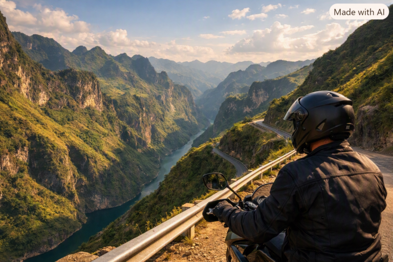 Ha Giang Loop, Noord‑Vietnam, Vietnam route, Motortour Vietnam, Easy Rider Ha Giang, Ma Pi Leng Pass, Dong Van Karst Plateau, Scooter Vietnam, Sunnycars Vietnam, Vietnam veiligheid