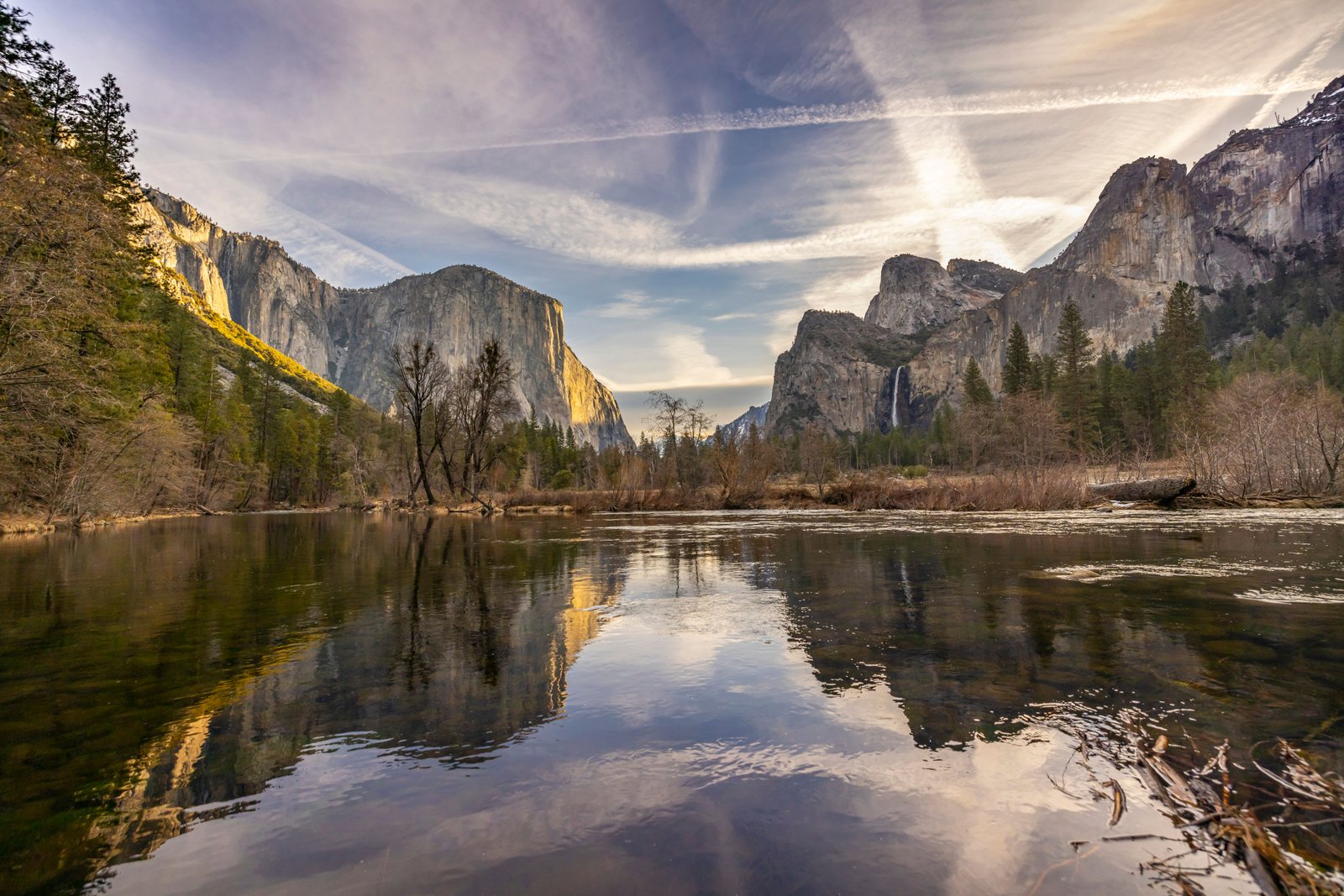 Valley View met weerspiegeling van El Capitan in de Merced River.